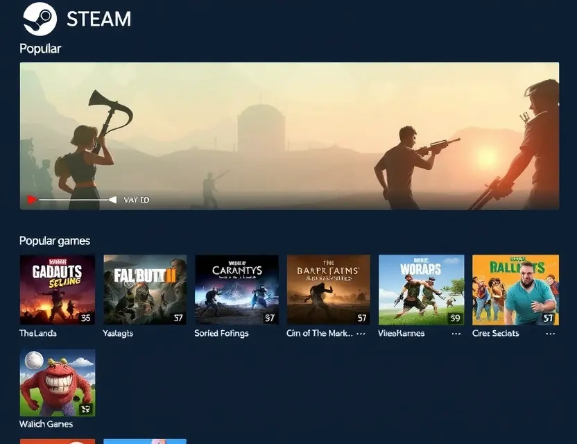 Популярные игры на платформе Steam